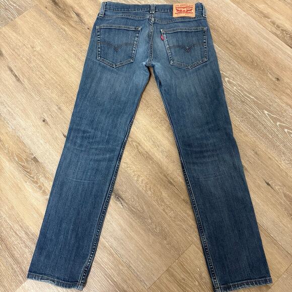 511 Levi Strauss & Co Woman's Blue Washed Straight Leg Jeans W30 L30 - Picture 2 of 7
